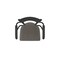 Holland Bar Stool Co Jackie with Arms 36 in. Swivel Bar Stool with Black Wrinkle Finish and Graph Chalice Seat 415 - alternate 5